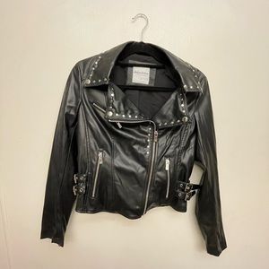 Chelsea DeBoer by Lily & Lottie Studded Leather Moto Jacket